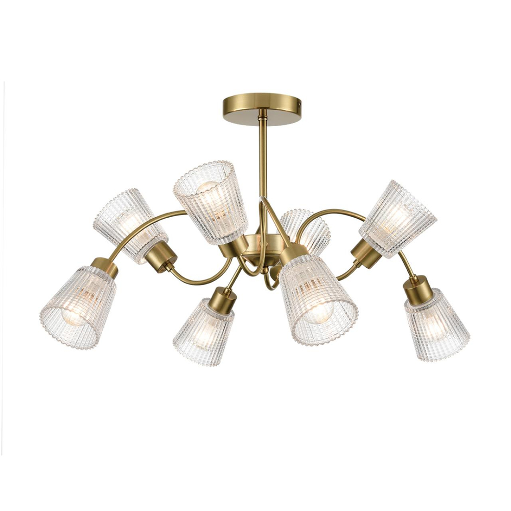 8154/8C COMFI LN26 108 медный/прозрачный, металл/стекло Потолочный светильник Е14 8*40W 220V IMANA