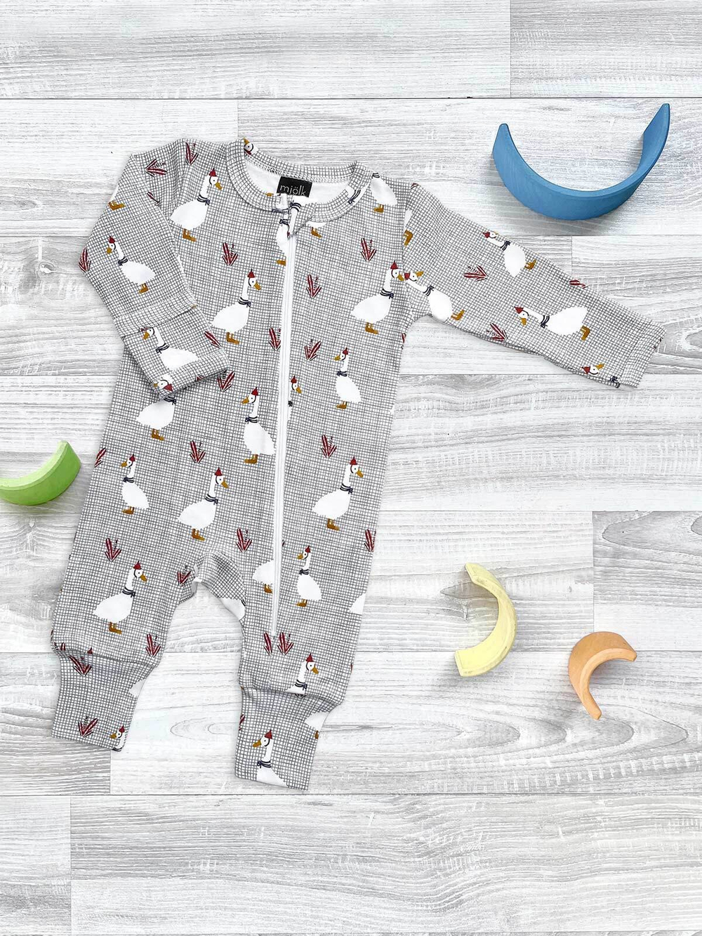 Комбинезон Mjolk Гуси, на манжетах