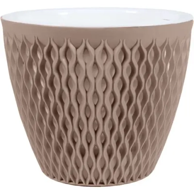 Кашпо для цветов пластиковое 3л d-17,1см «Версаль» Фраппе