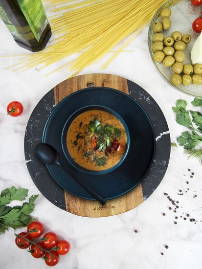 Доска сервировочная из акации и мрамора Kamille KM 10083 (25х1,2 см.)