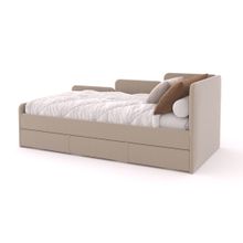 Кровать подростковая тахта 180х90 см с ящиком (капучино Беверли)