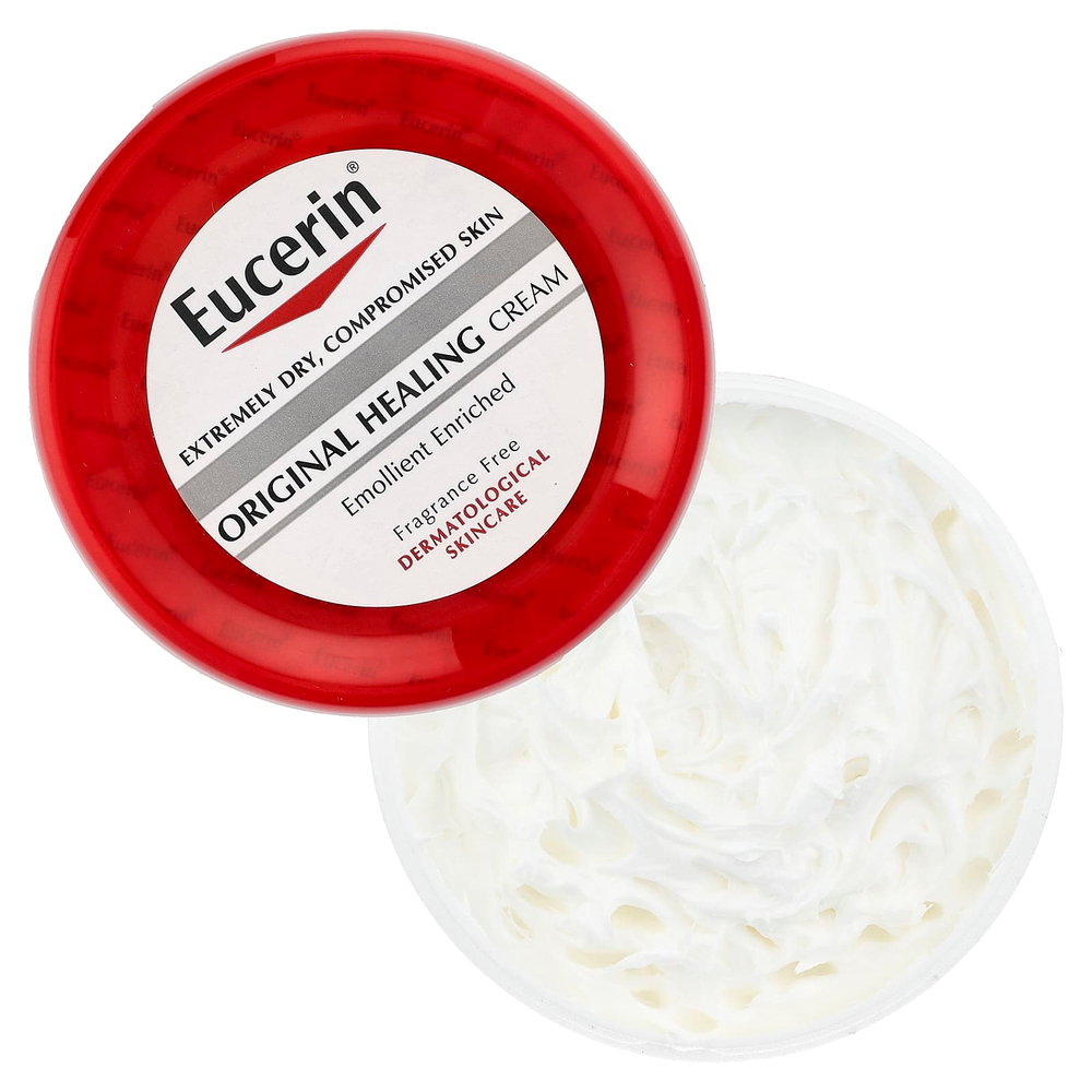 Eucerin, оригинальный заживляющий крем для очень сухой и поврежденной кожи, без отдушек, 454 г (16 унций)