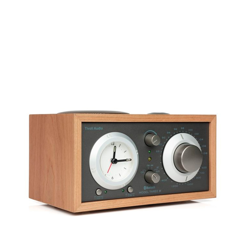 Tivoli Model Three BT Вишня/Серый [Cherry/Taupe] — радиоприемник с часами