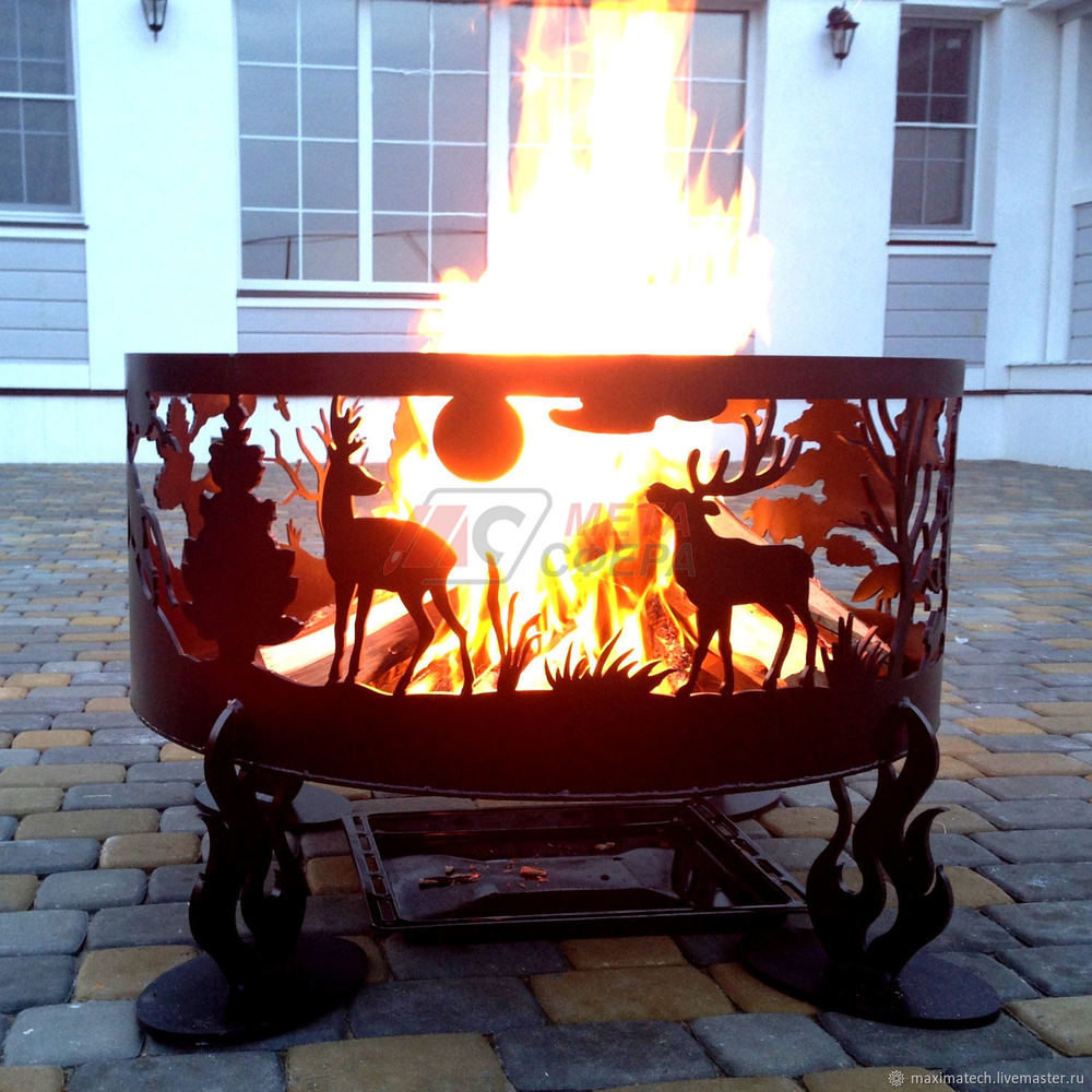 Чаша костровая Звери кольцо