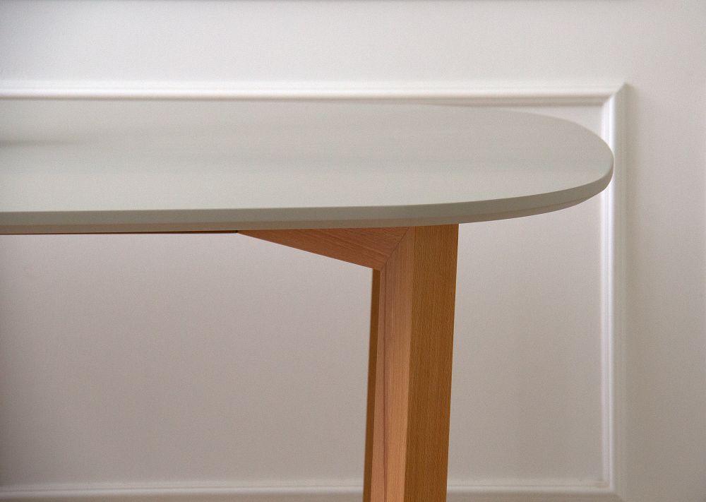 Стол обеденный Cross 2 180*90 см (светло-серый, бук)