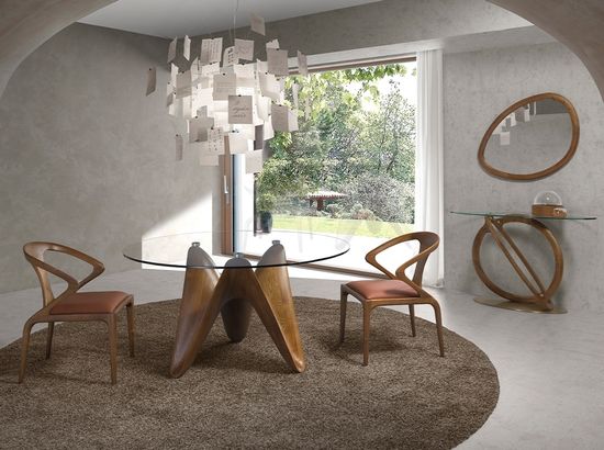 Круглый обеденный стол 1126/RT20045 из закаленного стекла Ø140 Испания 