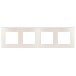 Рамка для розеток и выключателей ЭРА Серия 12 12-5104-15 на 4 поста, Сатин, перламутр