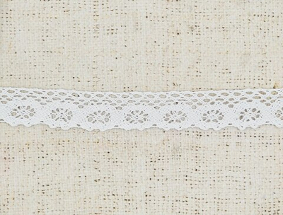 Кружево хлопковое/Тесьма вязаная рис. 01.28.032, ш. 2,5 см, молочный