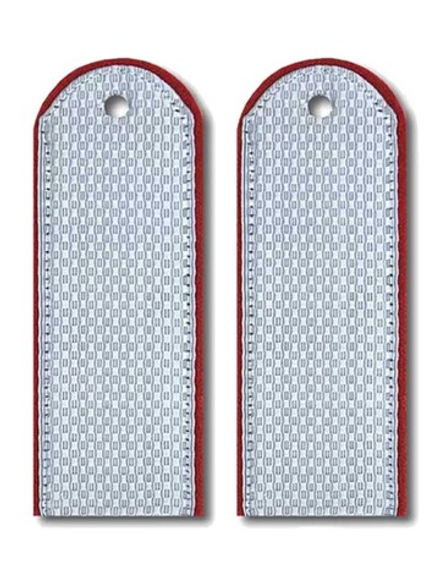 Погоны белые ФСИН чистые краповый кант пластик