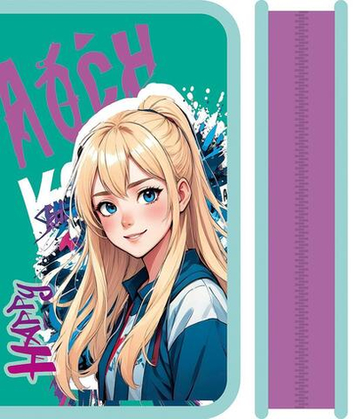 Пенал 1 секц. SOFT 190/115 "Милая блондинка 2025" (Пчелка)