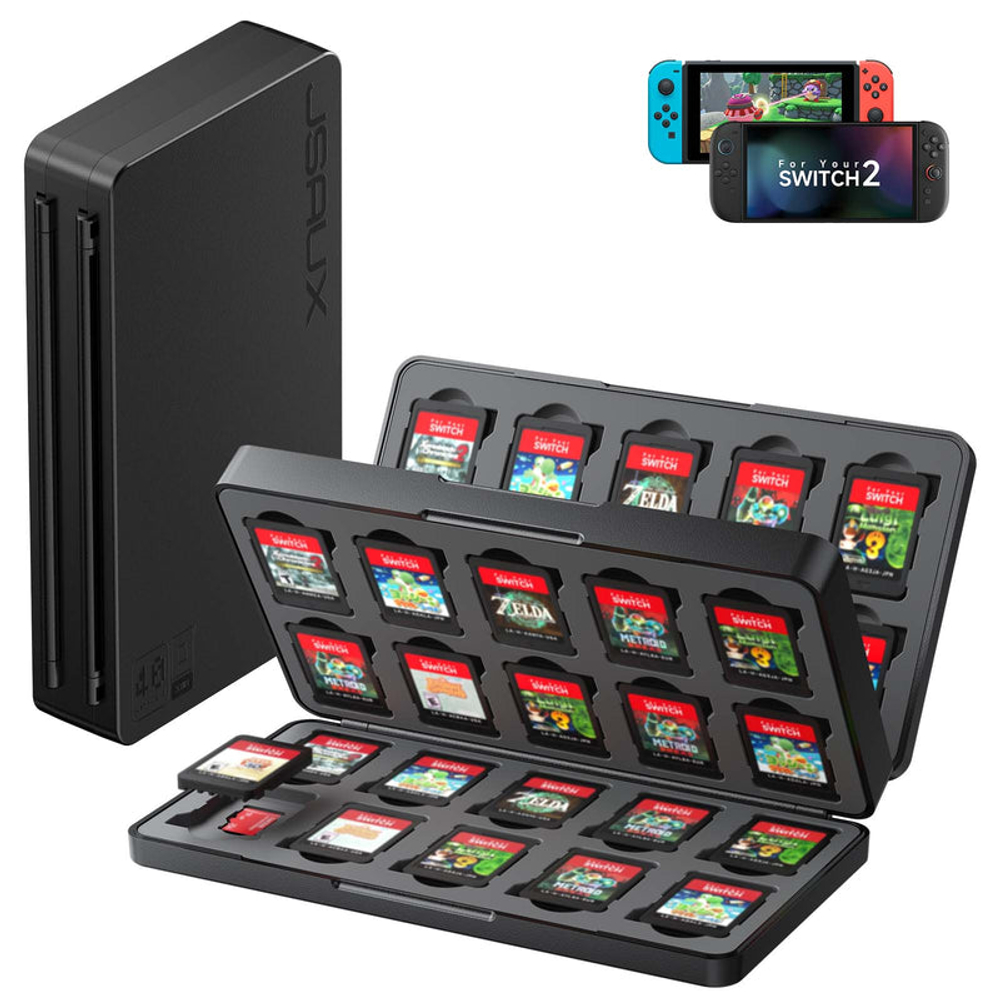 Чехол для игровой карты 40 JSAUX BG0118 для Switch 2, черный