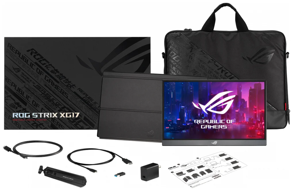 17.3" Монитор ASUS ROG Strix XG17AHP, 1920x1080, 240 Гц, IPS, черный