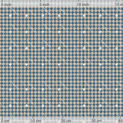Шахматная Клетка Синий Беж by OkPinStudio 1000 DPI