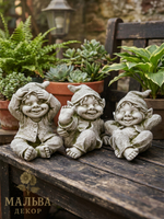 Фигурка "Садовый гном" 16x12x16/18x11x14/ 20x13x12,5см CAMPO Home & Garden