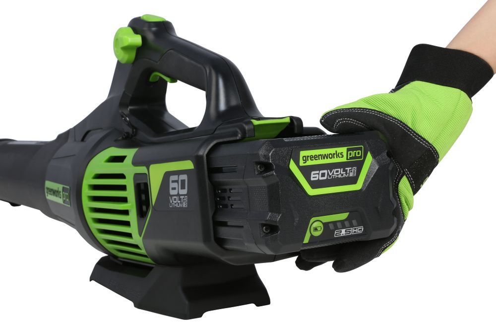 Аккумуляторный воздуходув Greenworks GD60ABK4, 2405607UB,60v, АКБ 4 А·ч. и ЗУ