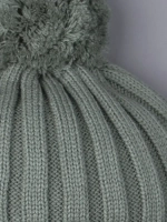 Шапка детская вязаная осенняя с помпоном