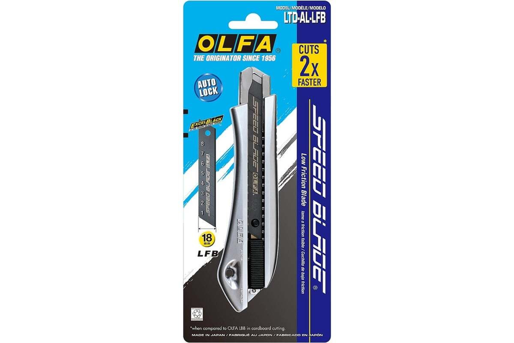 Нож OLFA с сегментированным лезвием 18 мм OL-LTD-AL-LFB