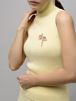 Брошь "Flower pink" Gold
