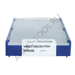 Пластина твердосплавная ISO VBMT160404-PSA APM20E AHNO по нерж.стали, получистовая