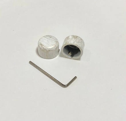 Наконечники "Заглушка Ост" для кованых карнизов d20 мм, цвет белое золото