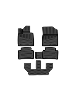 Коврики в салон для KIA Sorento (IV) 2020-, внедорожник, 7 мест, 5шт. (Повышенная устойчивость, повышенная износостойкость) FORMAT.3DA59061210