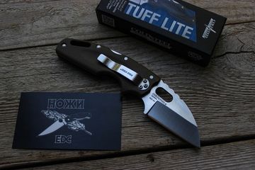 Складной нож Cold Steel 20LTF Tuff Lite Plain Edge Dark Earth c клинком из стали AUS-8A, рукоять Grivory (Griv-Ex)