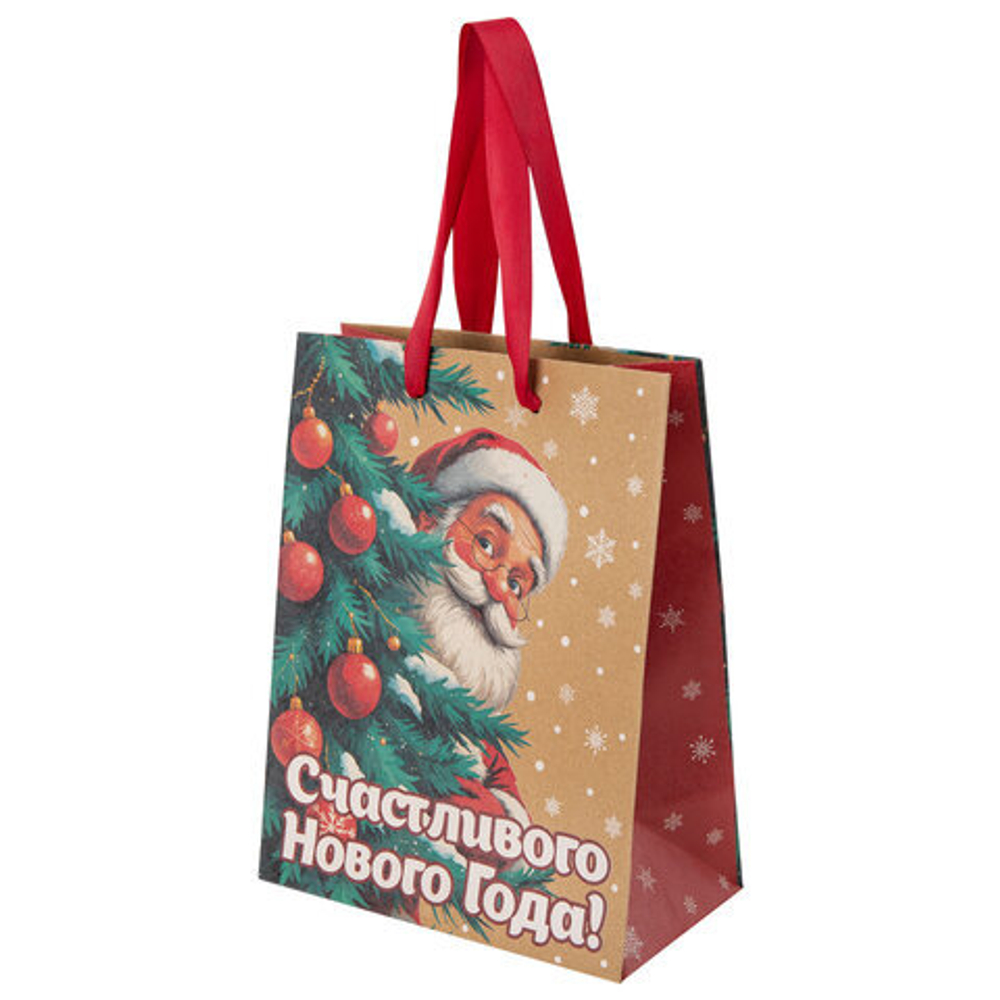 Сумка Крафт 18*23*10см  Зимнее волшебство ассорти 1шт