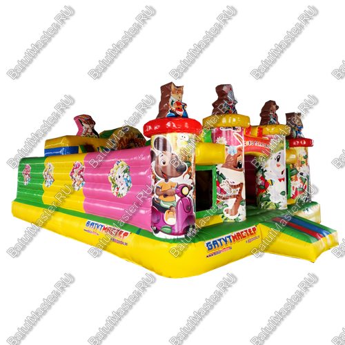 Надувной батут "Лесные друзья", 7*5*4 м