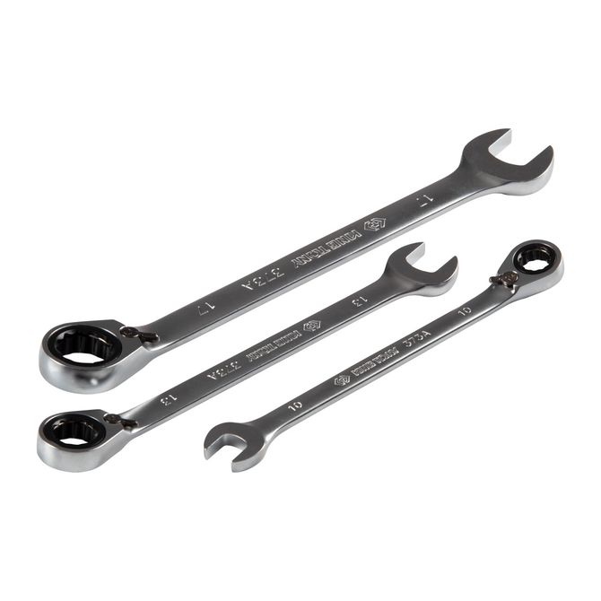 KING TONY (122A06MR01) Набор комбинированных трещоточных ключей, 8-17 мм, 6 предметов