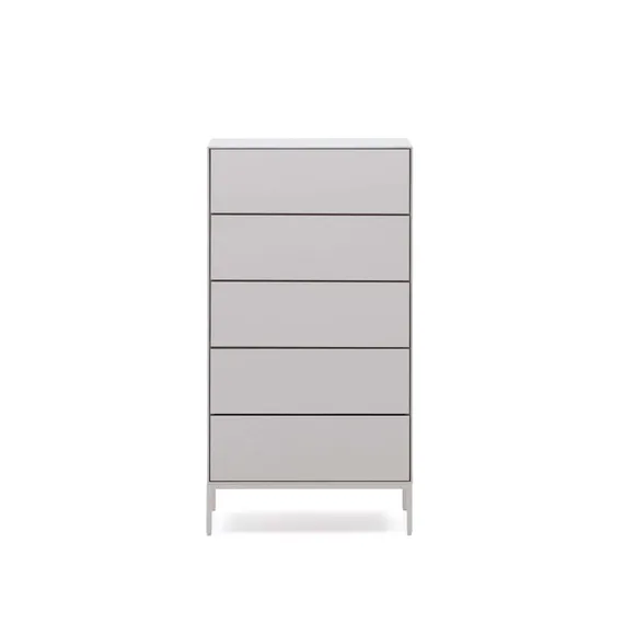 Vedrana Комод с 5 ящиками белый лак 60 x 114 см