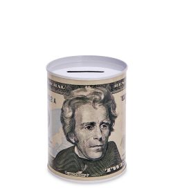 BX-223/3 Металлическая копилка «20 Долларов» 10см