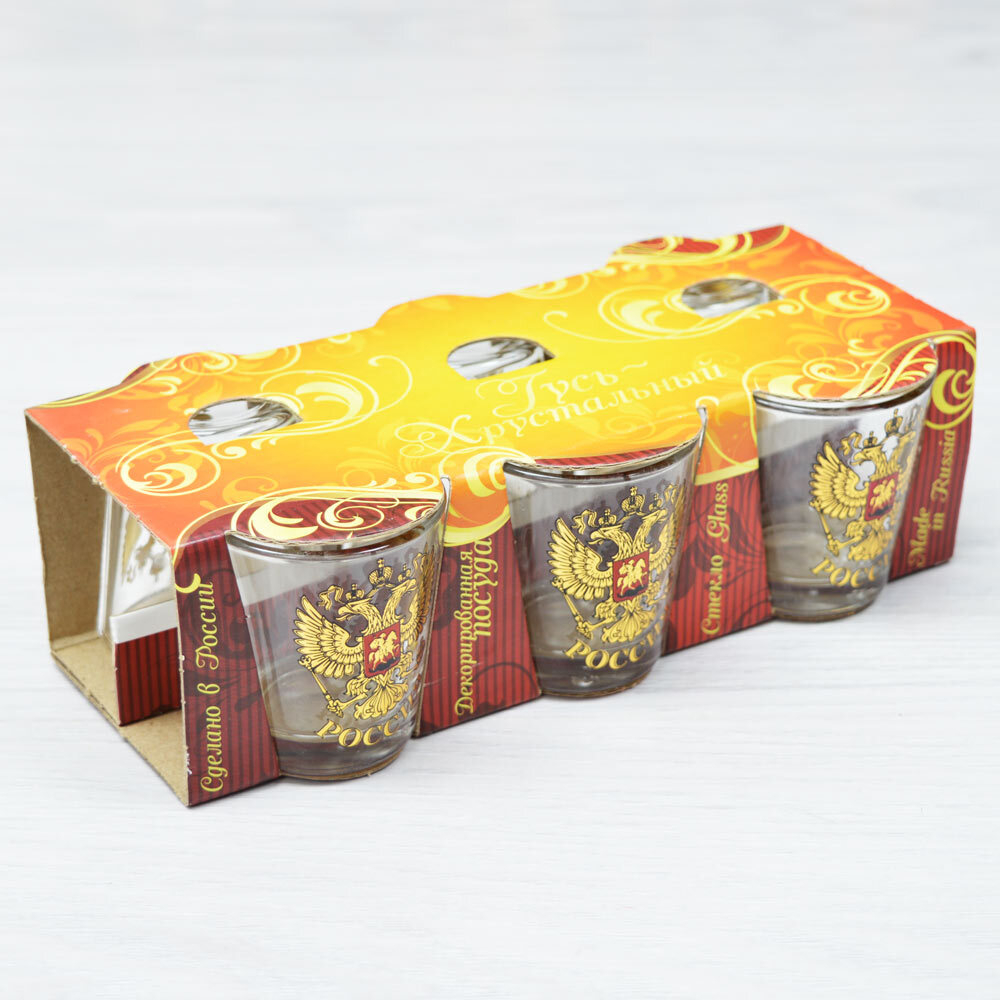 Набор стопок 6шт 50мл "Золотой Герб России"