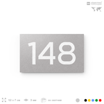 Номер на дверь 148, табличка на дверь для офиса, квартиры, кабинета, аудитории, склада, серый 120х70 мм, Айдентика Технолоджи