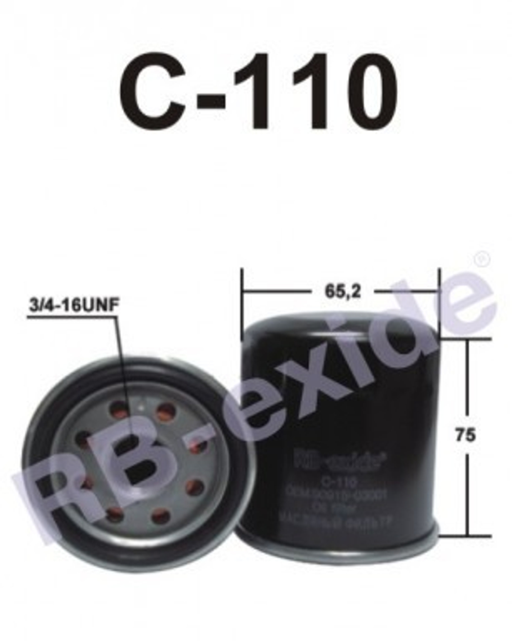 Масляный фильтр RB-Exide C-110