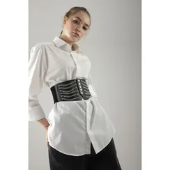 Ремень женский, XS-L, ширина 13 см, цвет черный