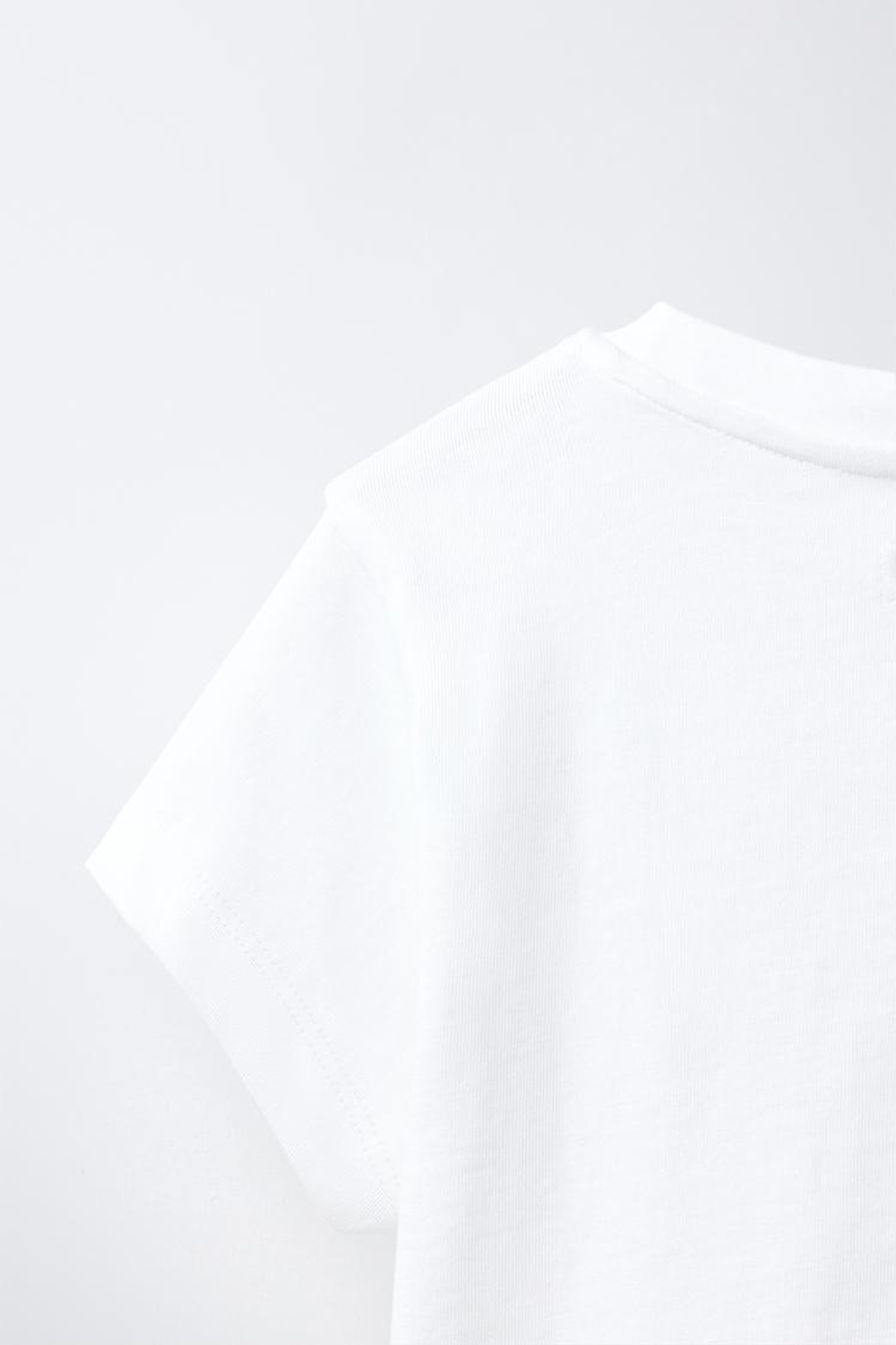 ZARA ФУТБОЛКА С НАДПИСЬЮ, БЕЛЫЙ