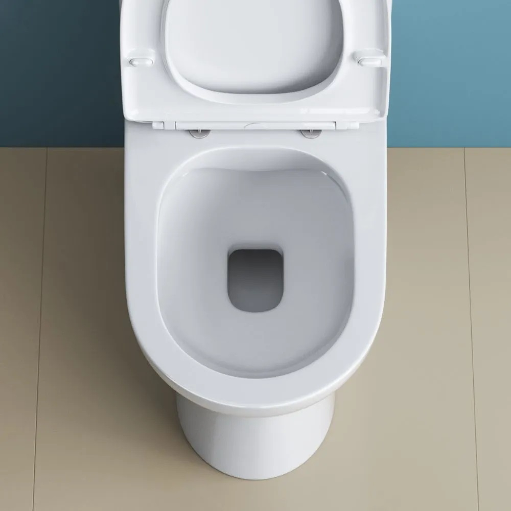 Унитаз-компакт безободковый с сиденьем BelBagno LOUNGE BB045CPR/SC + BB045/051T