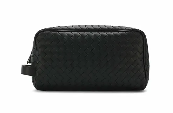Кожаный несессер с плетением Bottega Veneta Intrecciato