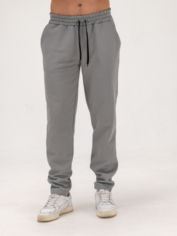 Брюки спортивные прямые теплые. Грей