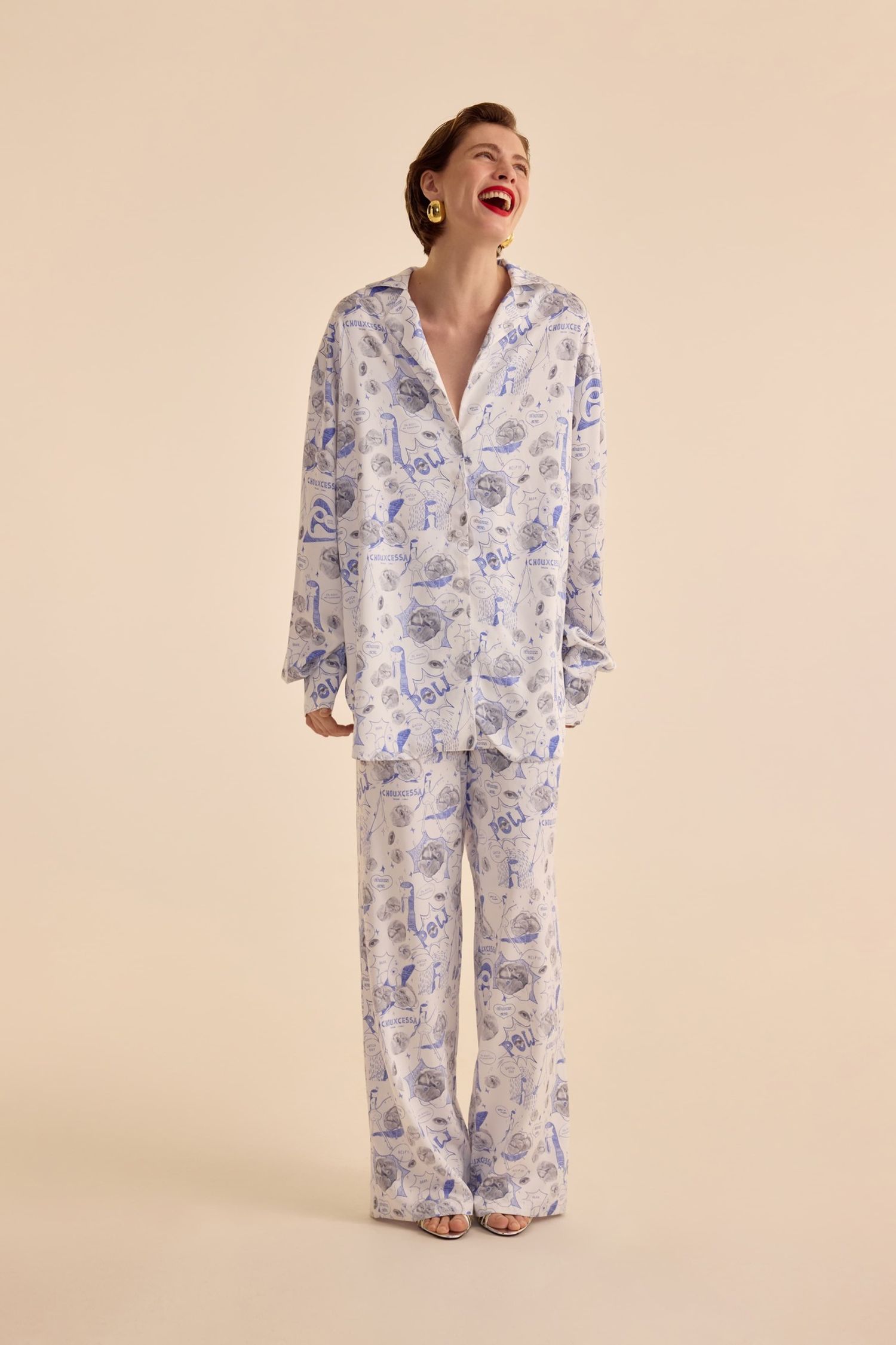 Рубашка с принтом (Guilty Pleasure), белая