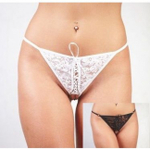 Стринги белые кружевные со шнуровкой (Цвет: белый)