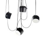 Pendant design lamp  AIM by Flos (4 lampshade ,  Black)