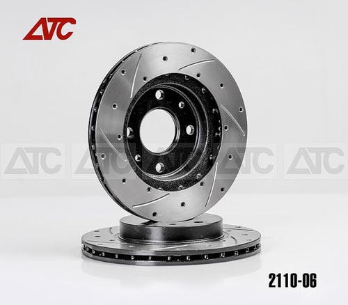 Диск тормозной /2110/ R13 вентилир. (2 шт) перфор. СПОРТ проточ. антикор. (ATC)