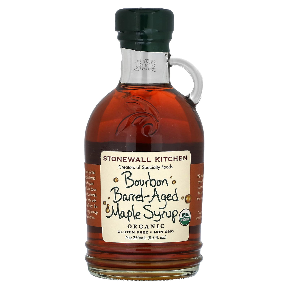 Stonewall Kitchen, органический кленовый сироп, выдержанный в бочке из-под бурбона, 250 мл (8,5 жидк. унции)