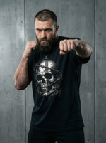 Футболка оверсайз хлопковая черная Legenda Череп в проволоке