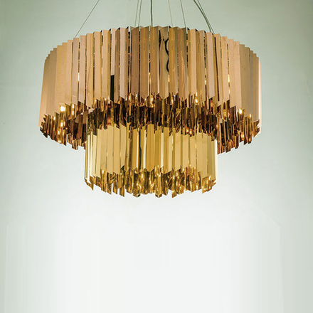Pendant design lamp  Tom Kirk Facet by Innermost D80 (2 level/Silver)