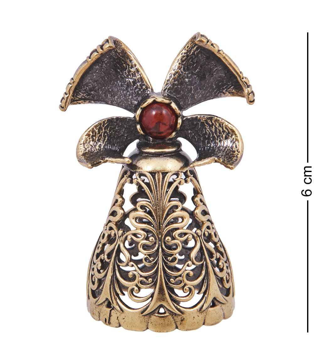 AM-4155 Колокольчик «Бант» (латунь, янтарь)