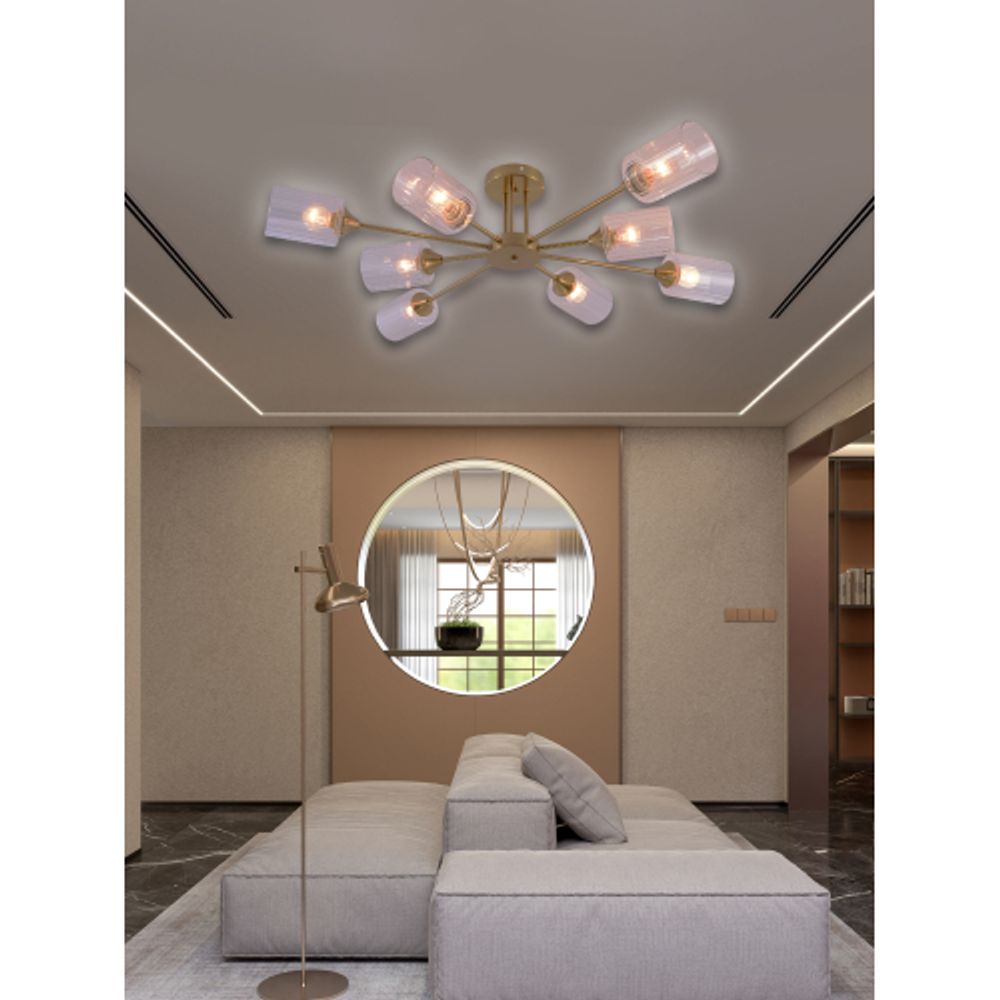 Люстра Rivoli Gill 9188-308 8хЕ27 60 Вт модерн | Лайт