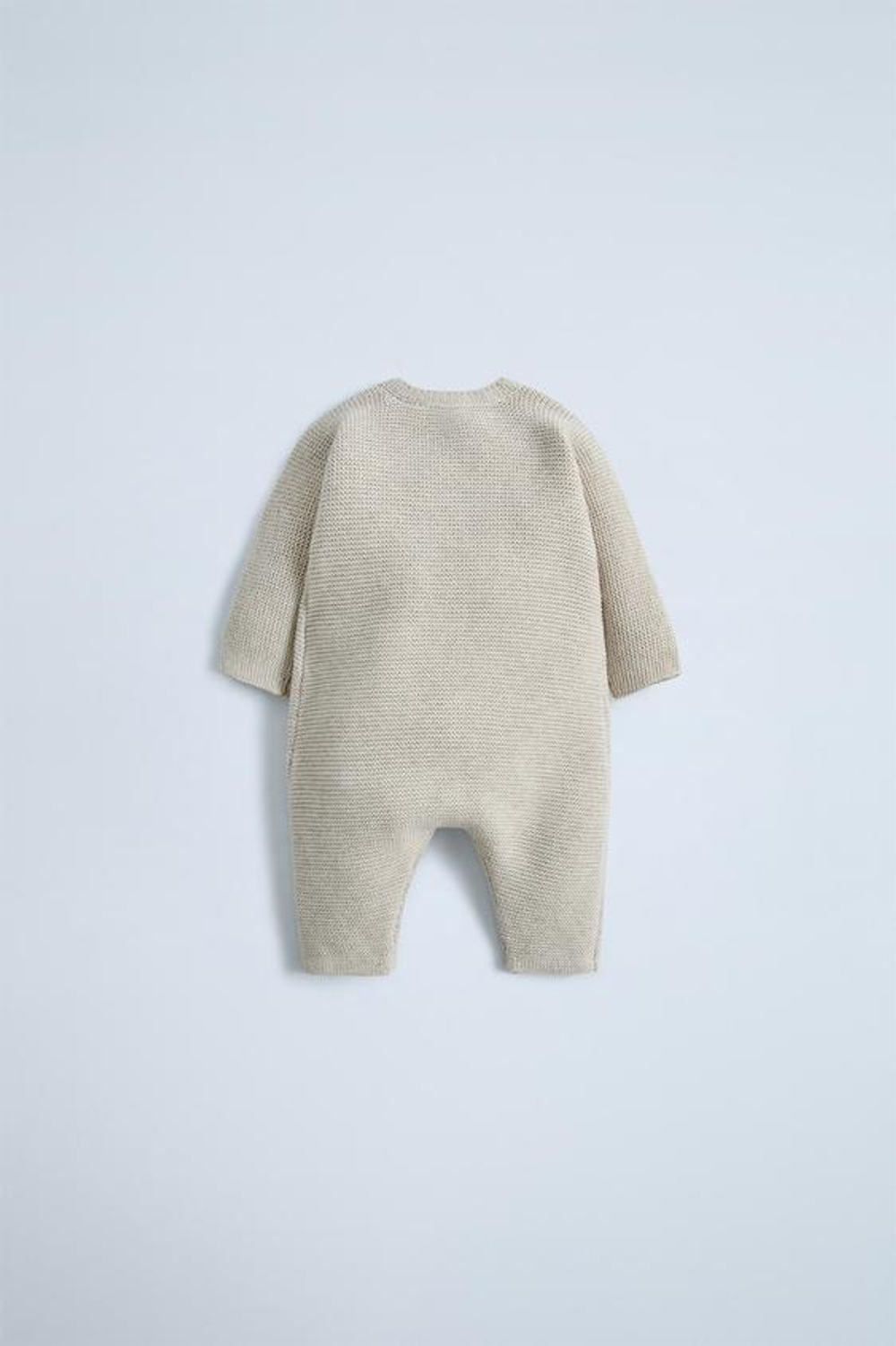 ZARA ТРИКОТАЖНЫЙ КОМБИНЕЗОН, ПЕСОЧНЫЙ