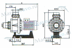 Kripsol Насос без префильтра Karpa KA550 T1.B / HCP10553E1 (78 м³/ч, 380В, 4.7кВт, 5.5HP, Ø90 мм)